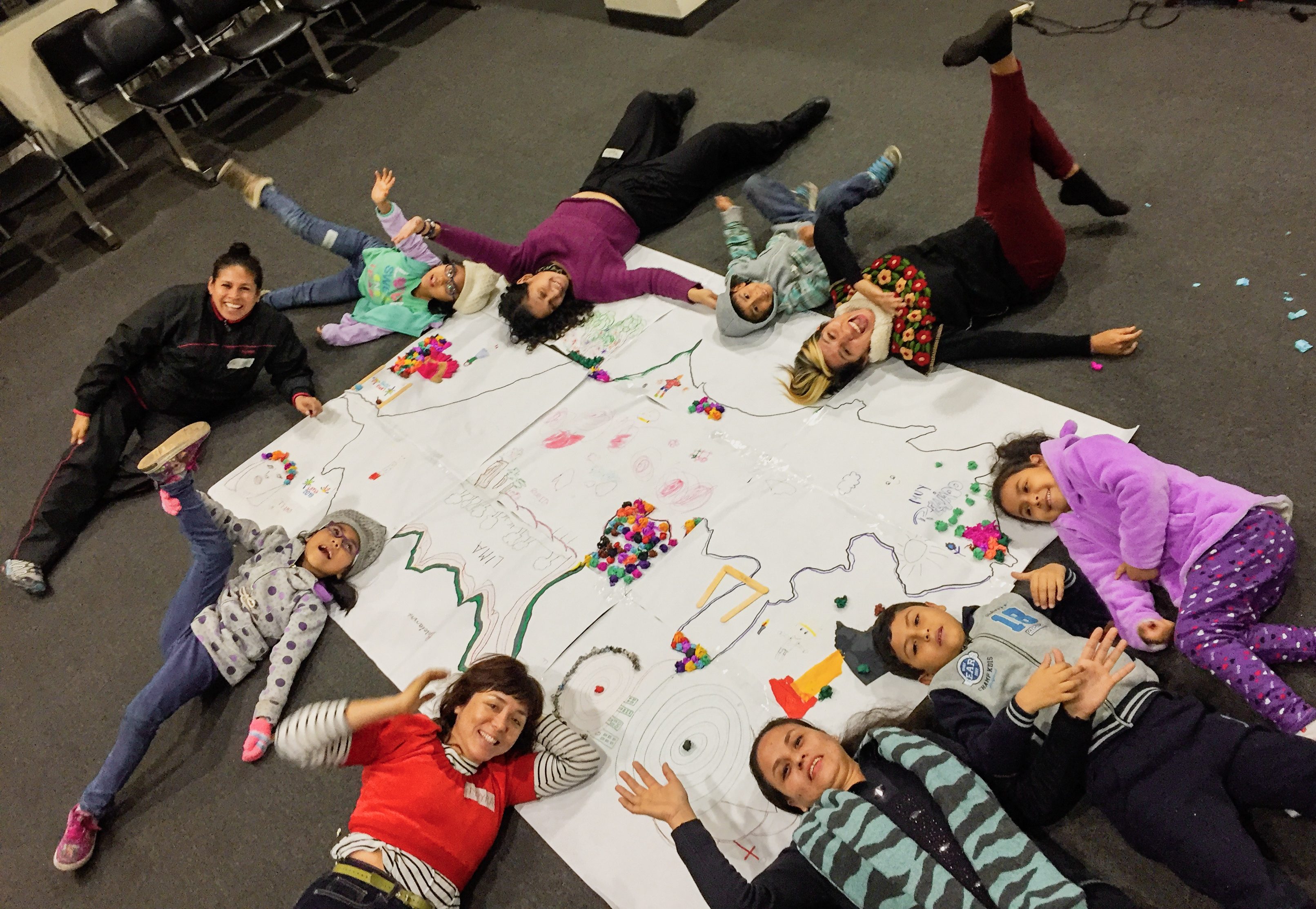 Map created by the children and parents